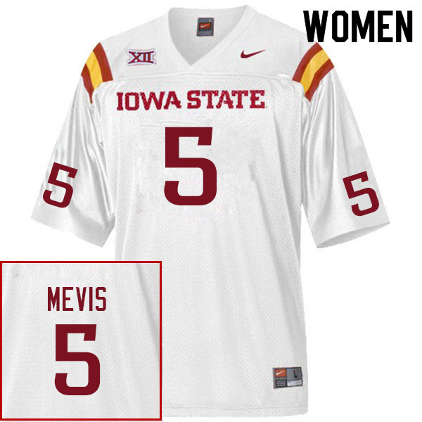 Iowa State Cyclones Women's #5 Andrew Mevis Nike NCAA Authentic White College Stitched Football Jersey TJ42N15ST